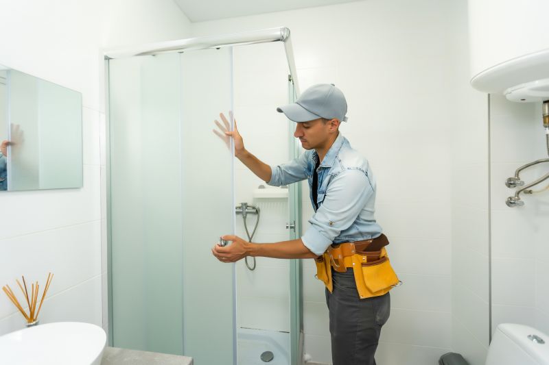 Installer Working on Shower