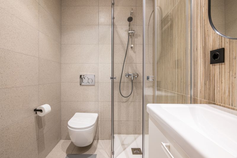 Small Shower with Sliding Door